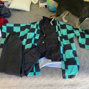 Demon Slayer Halloween Cosplay Dress Up Tanjiro Anime